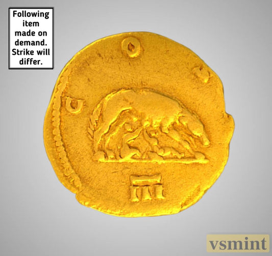 AV Aureus Hadrian Roman Empire 117-138 AD 24k Gold Restrike