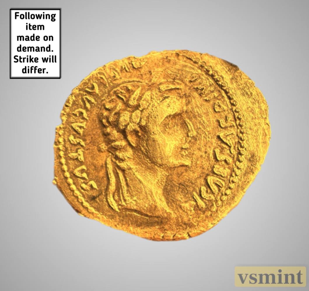 Tiberius Gold Aureus Roman Empire (14-37 AD) Tribute Bible Penny Restrike
