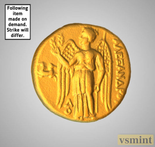 Alexander the Great III Stater Gold Coin 336-323 BC 24k Gold Restrike