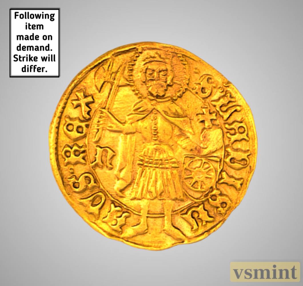 Hungary Matthias Corvinus Gulden 1458-1490 24k Gold Restrike