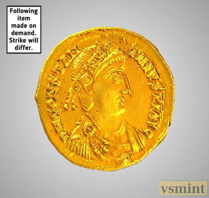 Constantine III, Solidus, 24 Karat Gold 407-411 AD Western Roman Empire Restrike