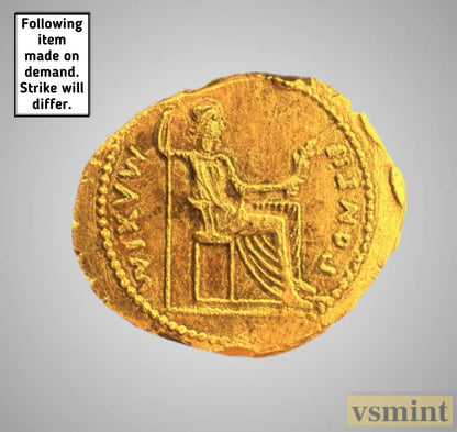Tiberius Gold Aureus Roman Empire (14-37 AD) Tribute Bible Penny Restrike
