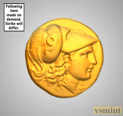 Alexander the Great III Stater Gold Coin 336-323 BC 24k Gold Restrike