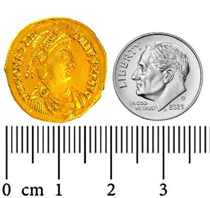 Constantine III, Solidus, 24 Karat Gold 407-411 AD Western Roman Empire Restrike