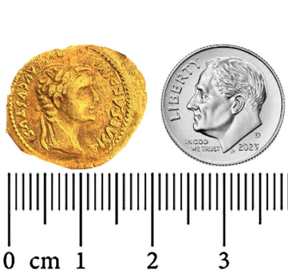 Tiberius Gold Aureus Roman Empire (14-37 AD) Tribute Bible Penny Restrike