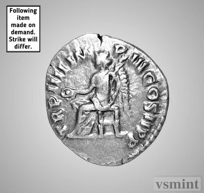 Young Commodus Roman Empire Denarius Victoria 179 AD (0.999 Silver) Restrike