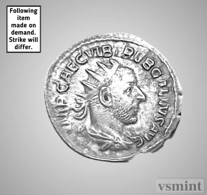 Treboniano Galo Antonianian Roman Coin (0.999 Silver) Restrike